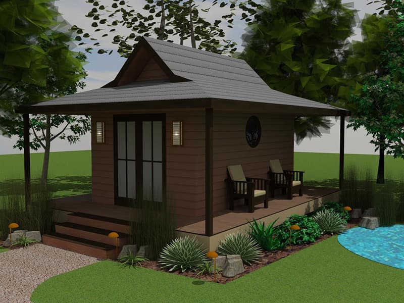 Landscape & Deck designed in ArchiMaster 3D